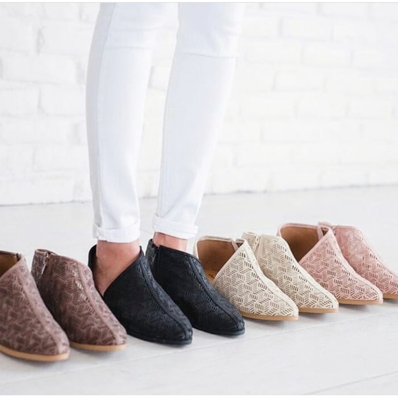 1 LEFT!!! NWT. Perforated open mocha bootie - Picture 8 of 8